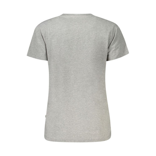 Gray Cotton Women T-Shirt