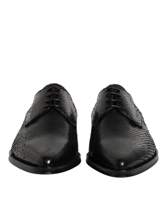 Black Leather Lace Up Dress Men Derby Shoes