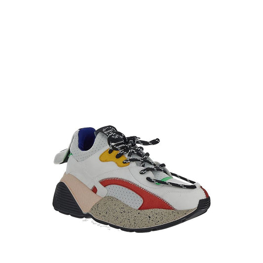White Vegan Leather Chunky Sneakers