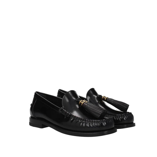 Black Calfskin Slip-On Loafers