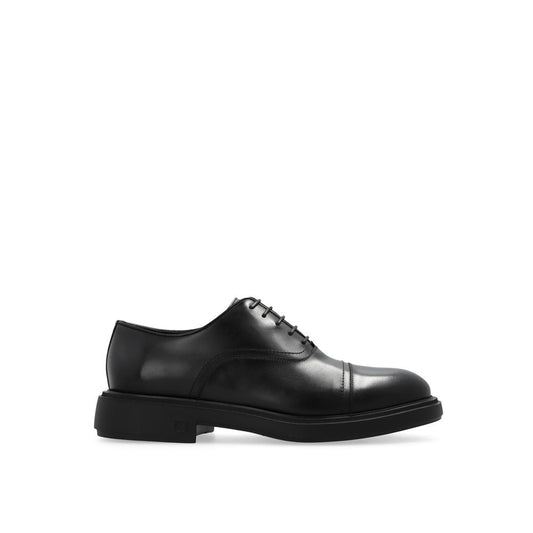 Black Calfskin Oxfords And Derbies