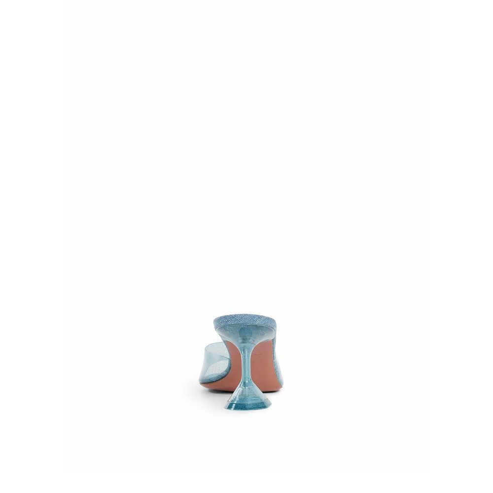 Lupita Glass Pvc Denim Mules