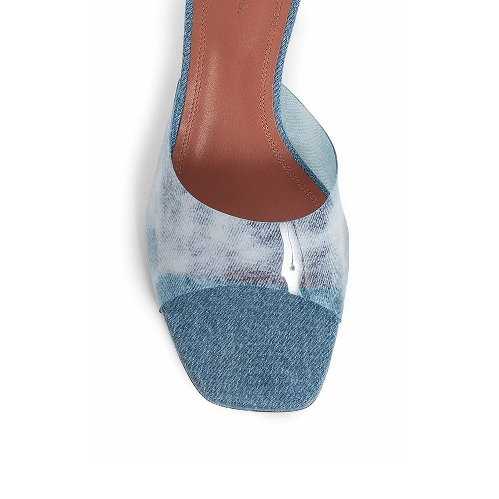 Lupita Glass Pvc Denim Mules
