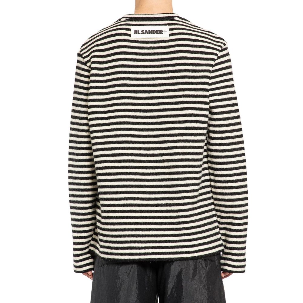 Striped Wool Compact Jersey T-Shirt