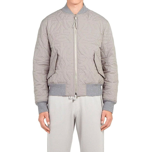Gray Polyester Bomber