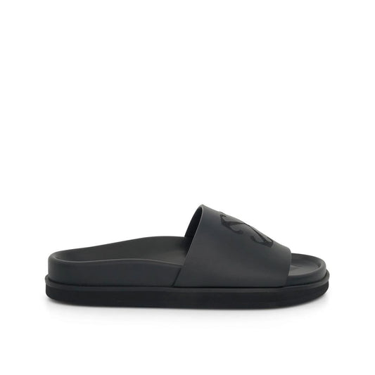 Black Rubber Slippers