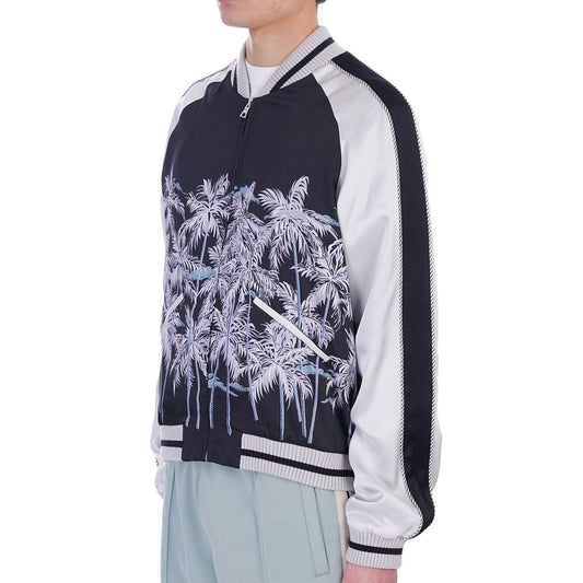 Black Polyester Bomber