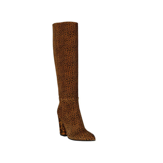 Brown Calfskin Over The Knee