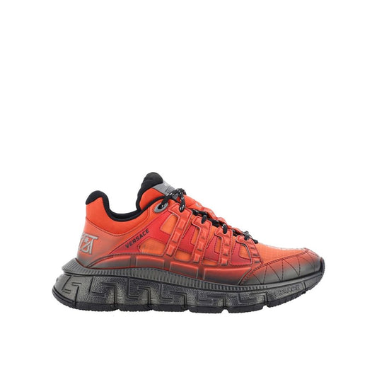 Orange Fabric Athletic Sneakers