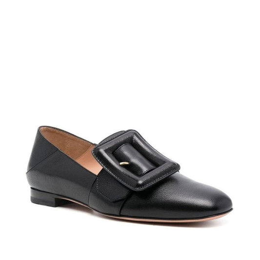 Black Calfskin Slip-On Loafers