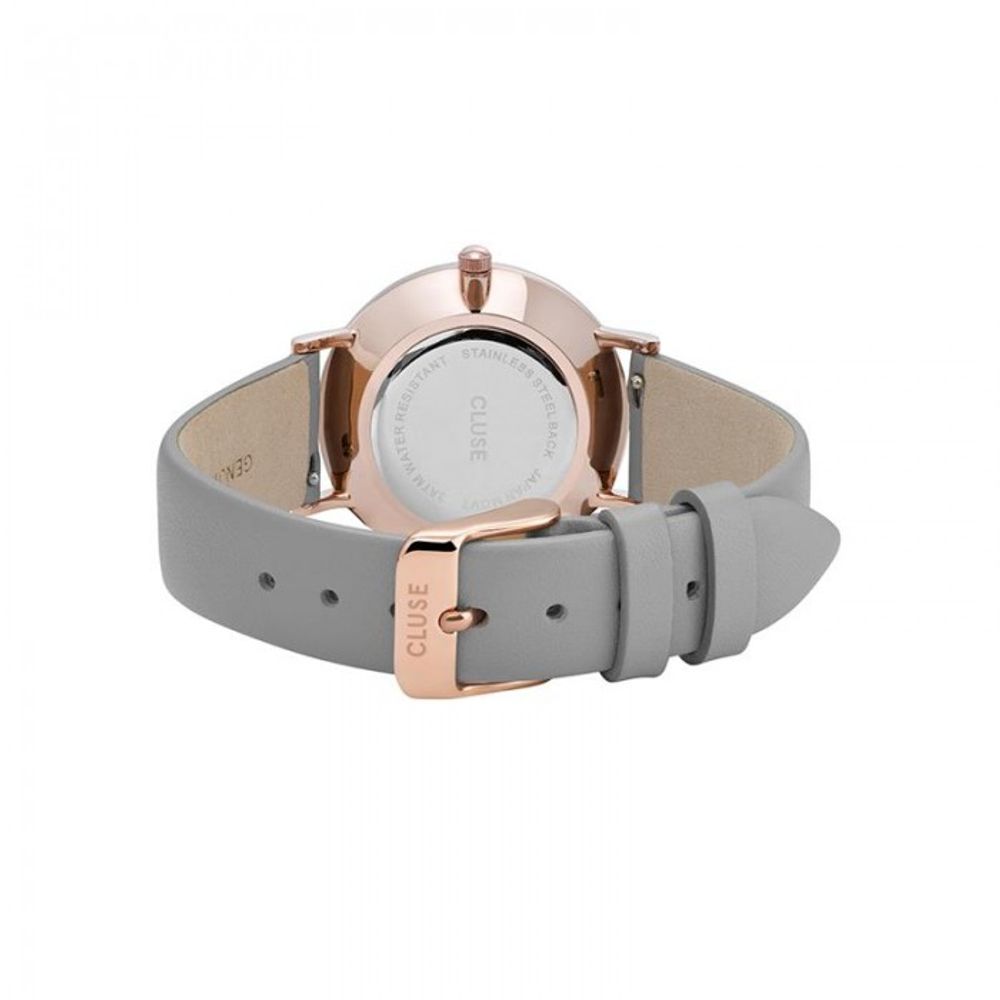 Gray Leather Watch