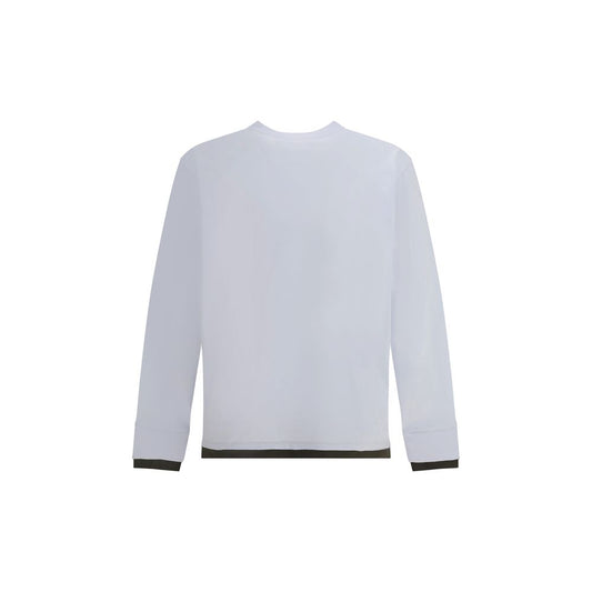 White Cotton Long Sleeve T-Shirt