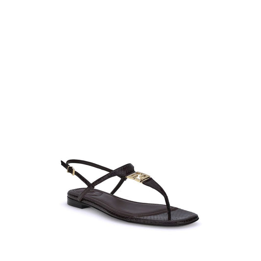 Multicolor Calf Leather Bos Taurus Flat Sandals