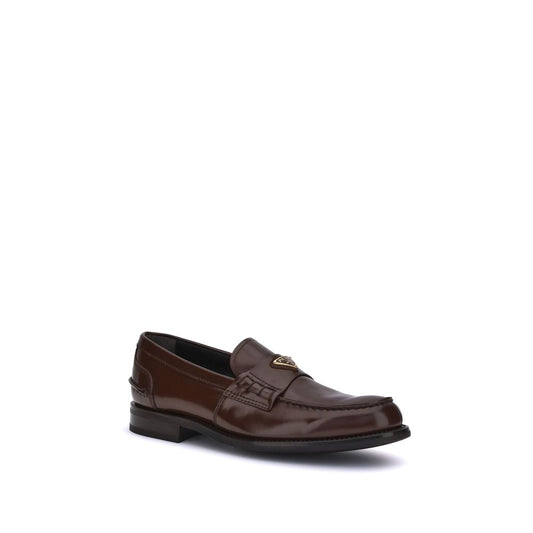 Brown Calf Leather Bos Taurus Slip-On Loafers