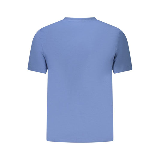 Blue Cotton Men T-Shirt