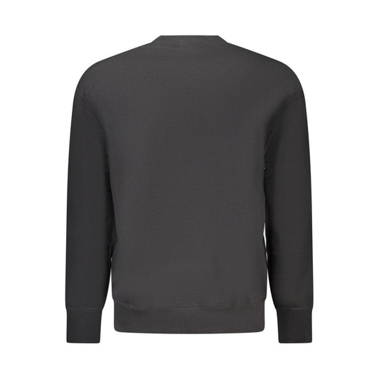 Black Cotton Men Sweater