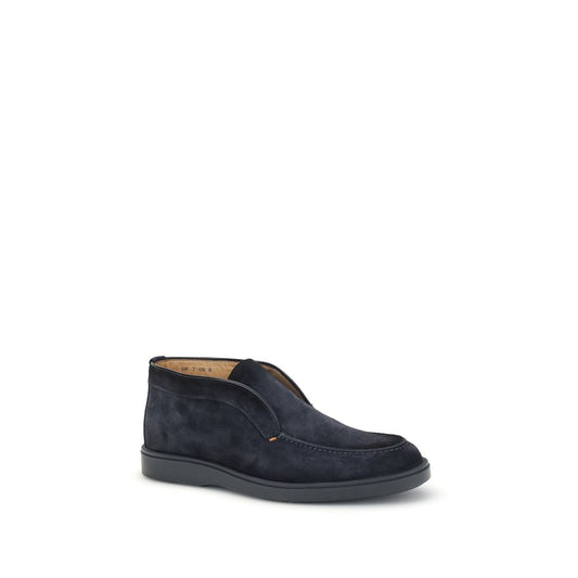 Blue Calf Leather Bos Taurus Slip-On Loafers