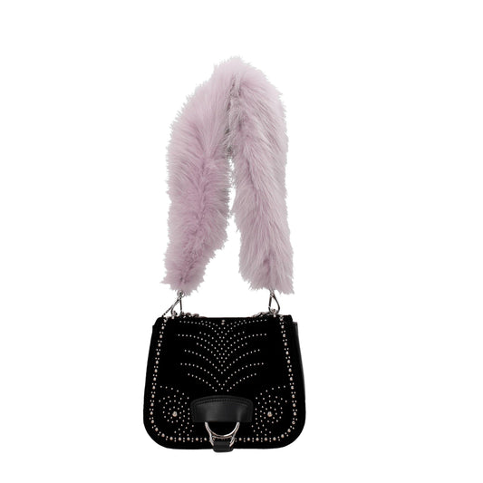 Purple Fur Shoulder Bags