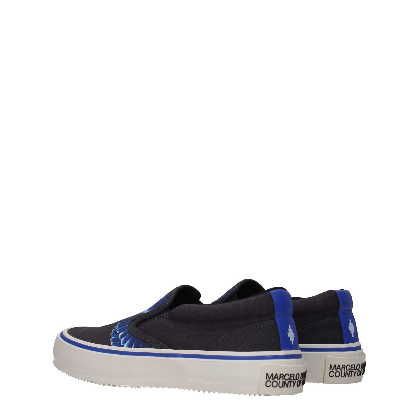 Black Fabric Slip-On Loafers