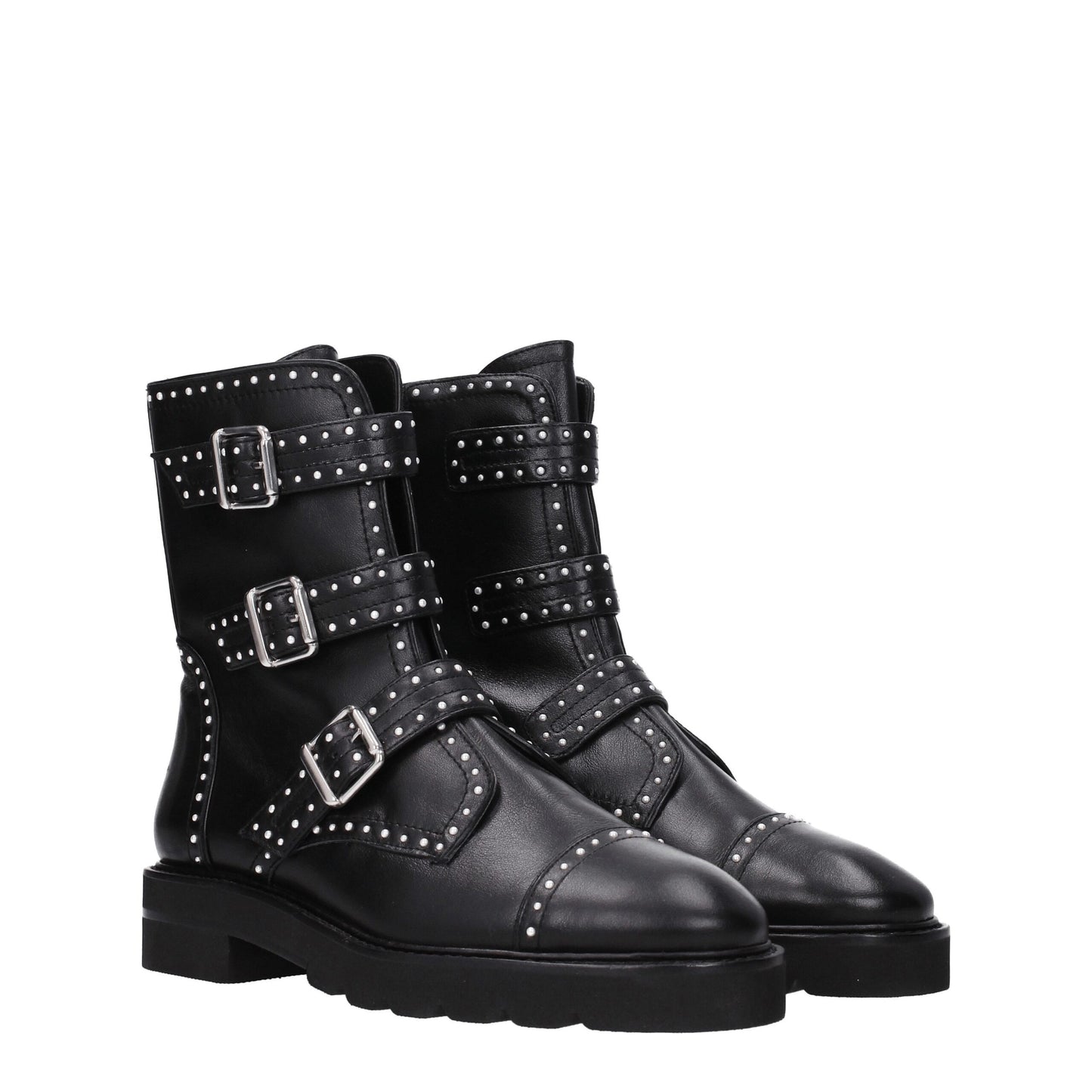 Black Leather Ankle Boots