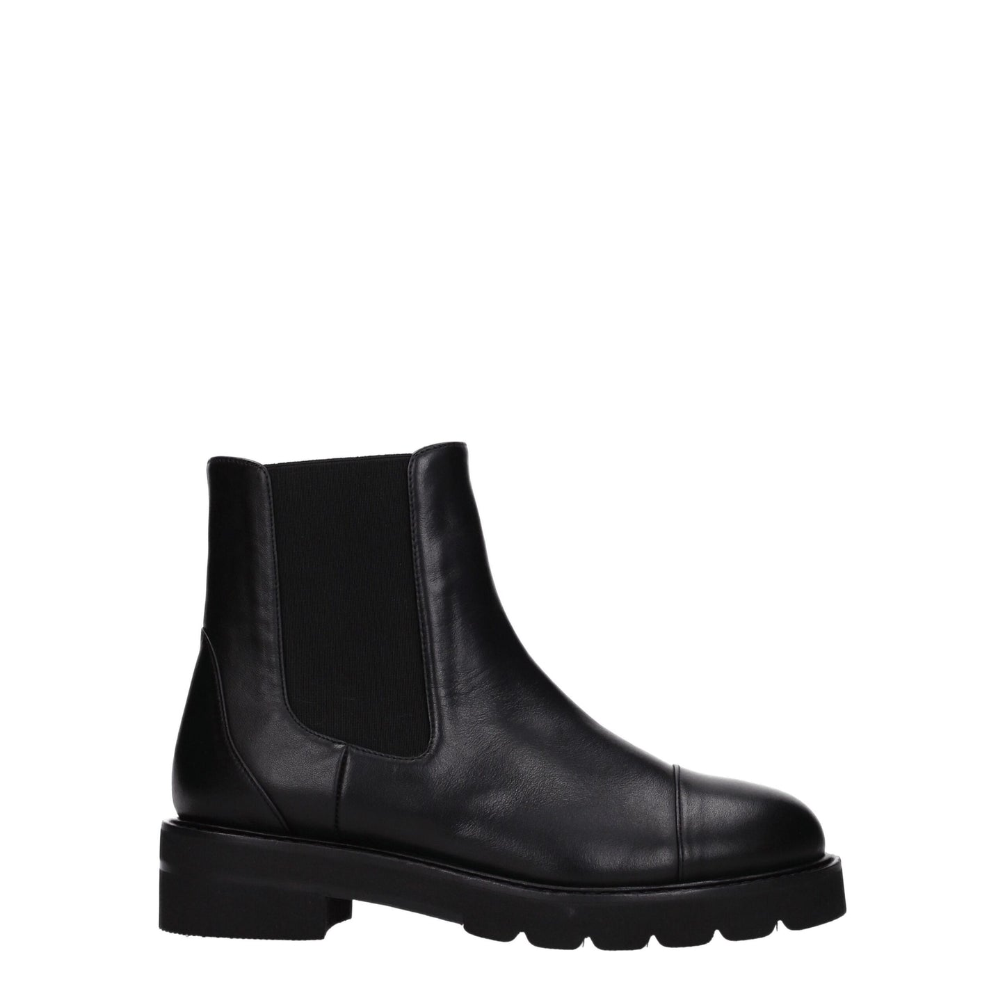 Black Leather Ankle Boots