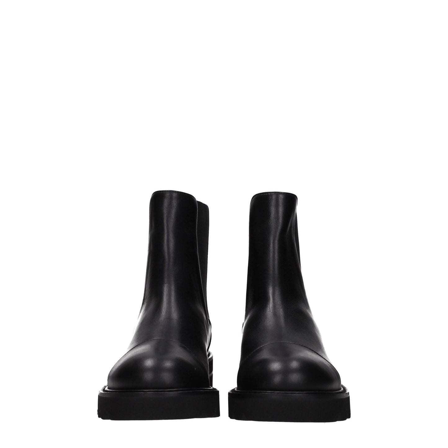 Black Leather Ankle Boots