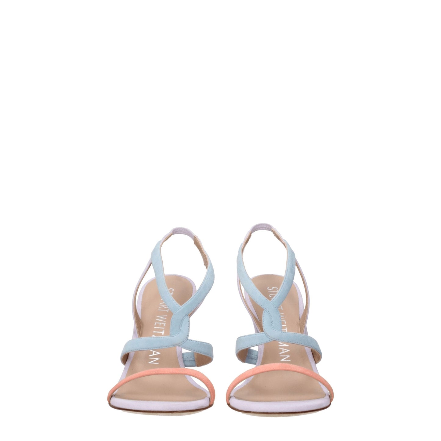 Multicolor Leather Stiletto Heels Sandals