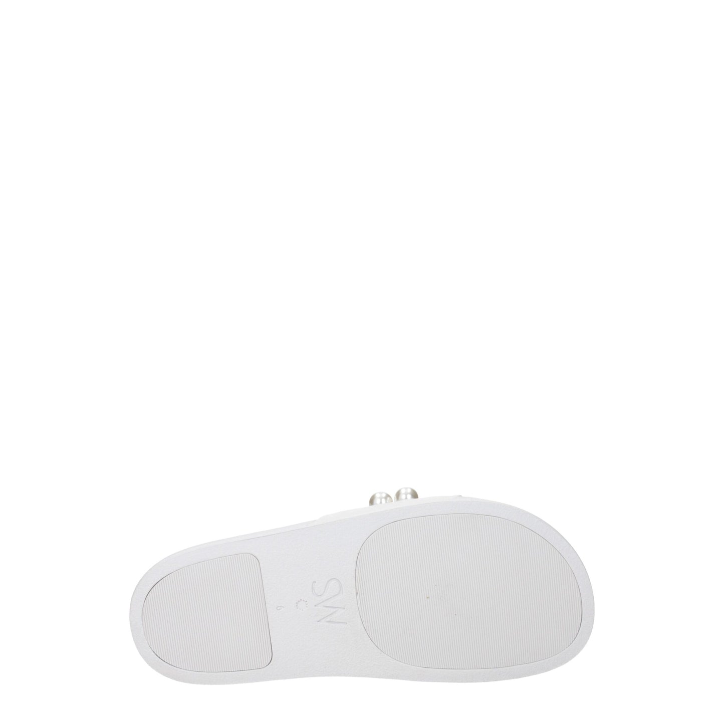 White Leather Slippers Sandals