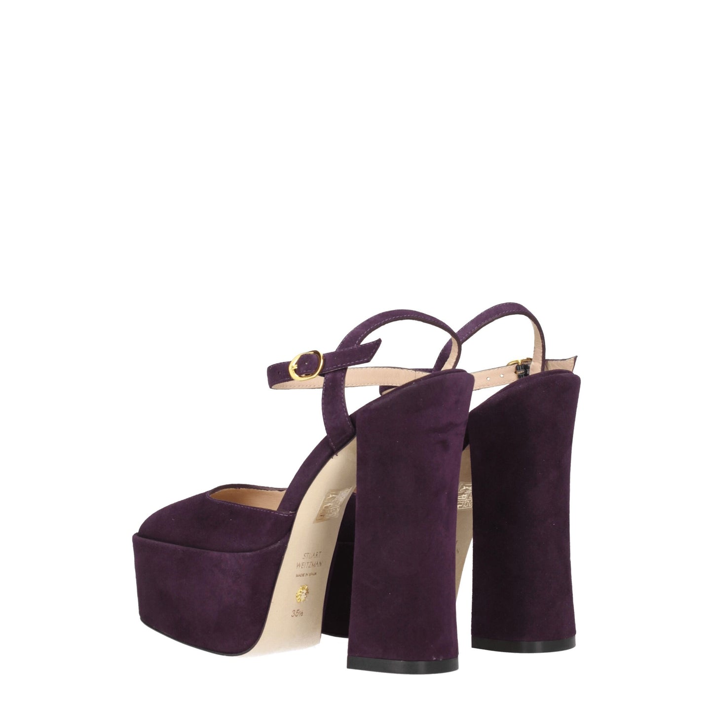 Purple Leather Platforms