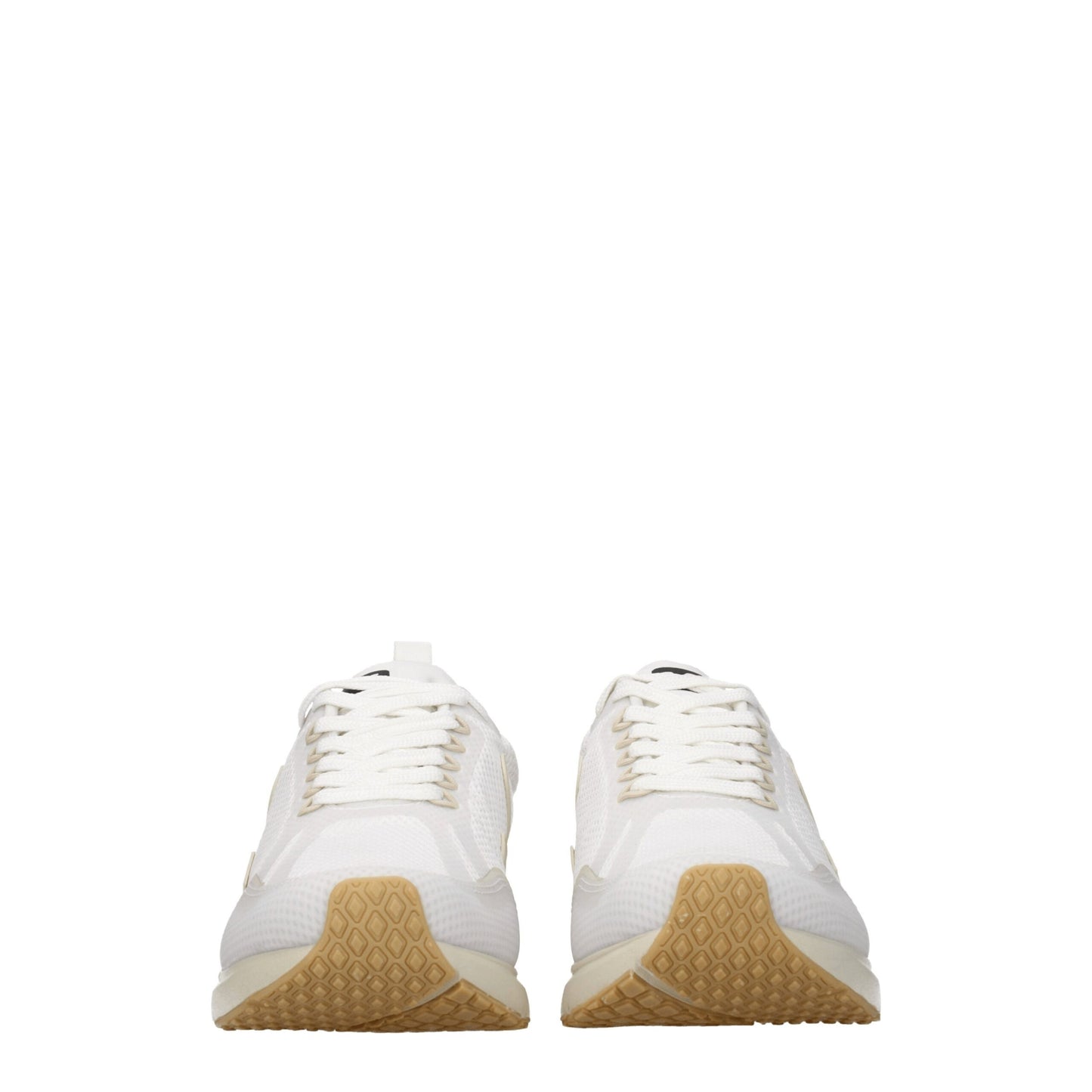 White Fabric Athletic Sneakers