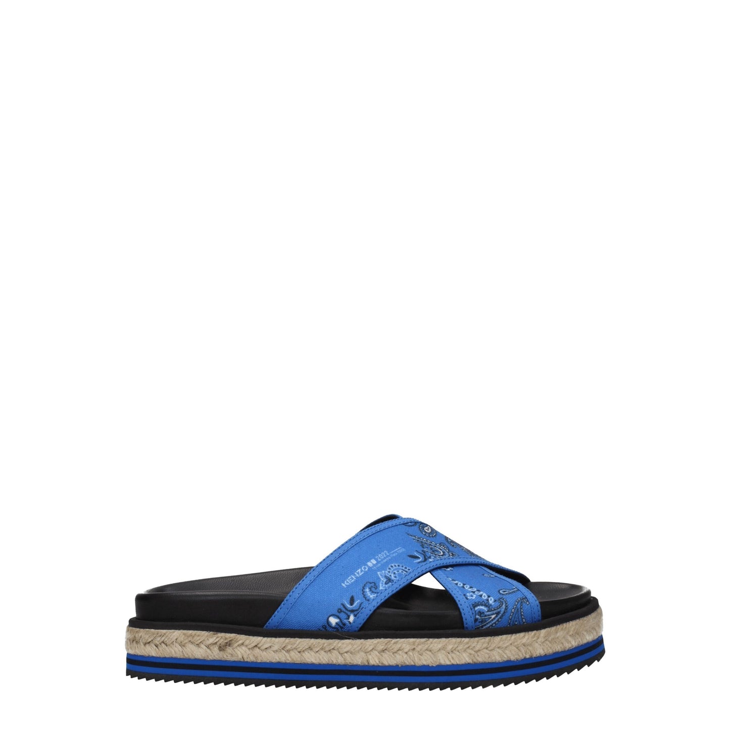 Blue Fabric Slippers