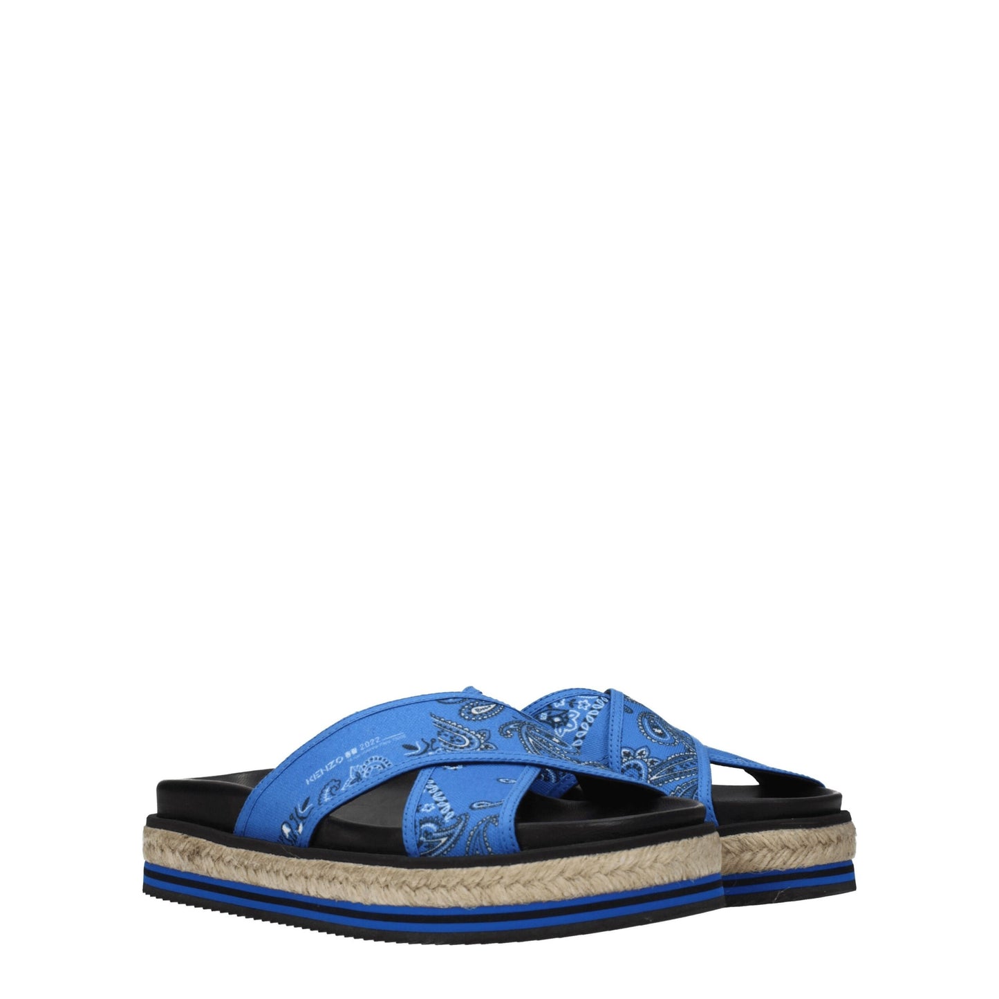 Blue Fabric Slippers