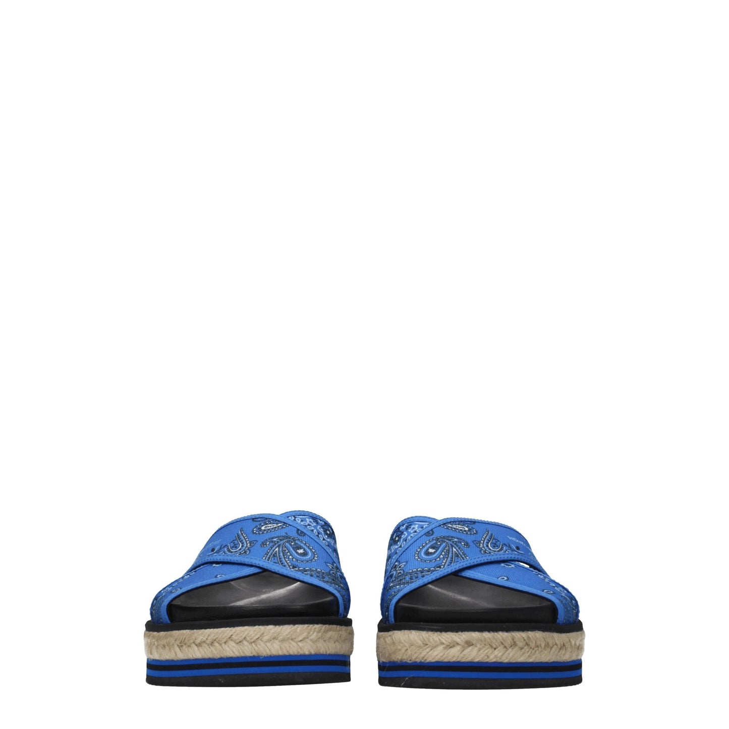 Blue Fabric Slippers