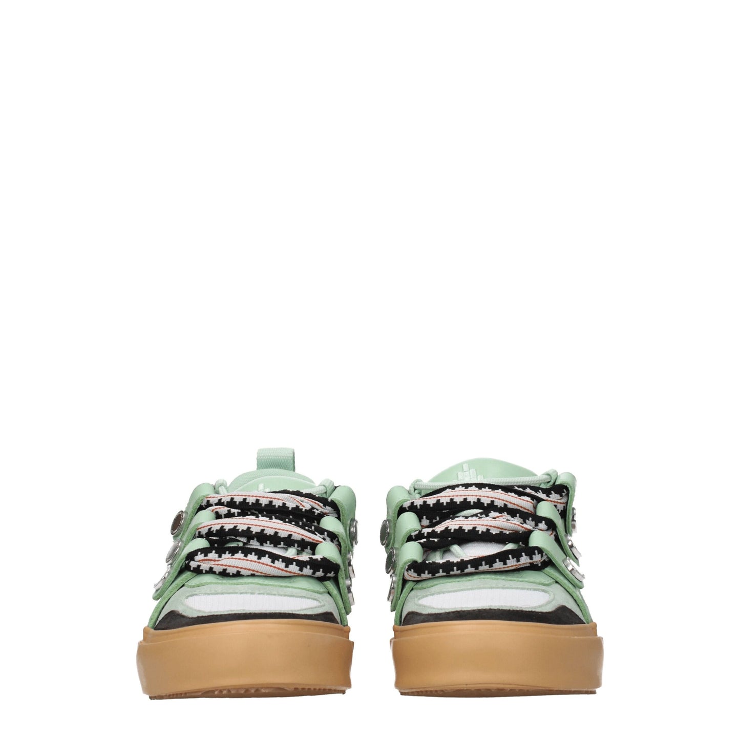 Green Leather Low Tops
