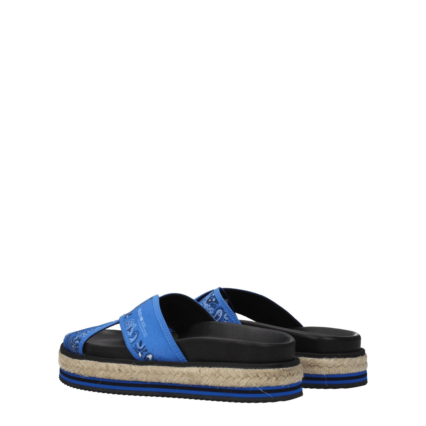 Blue Fabric Slippers