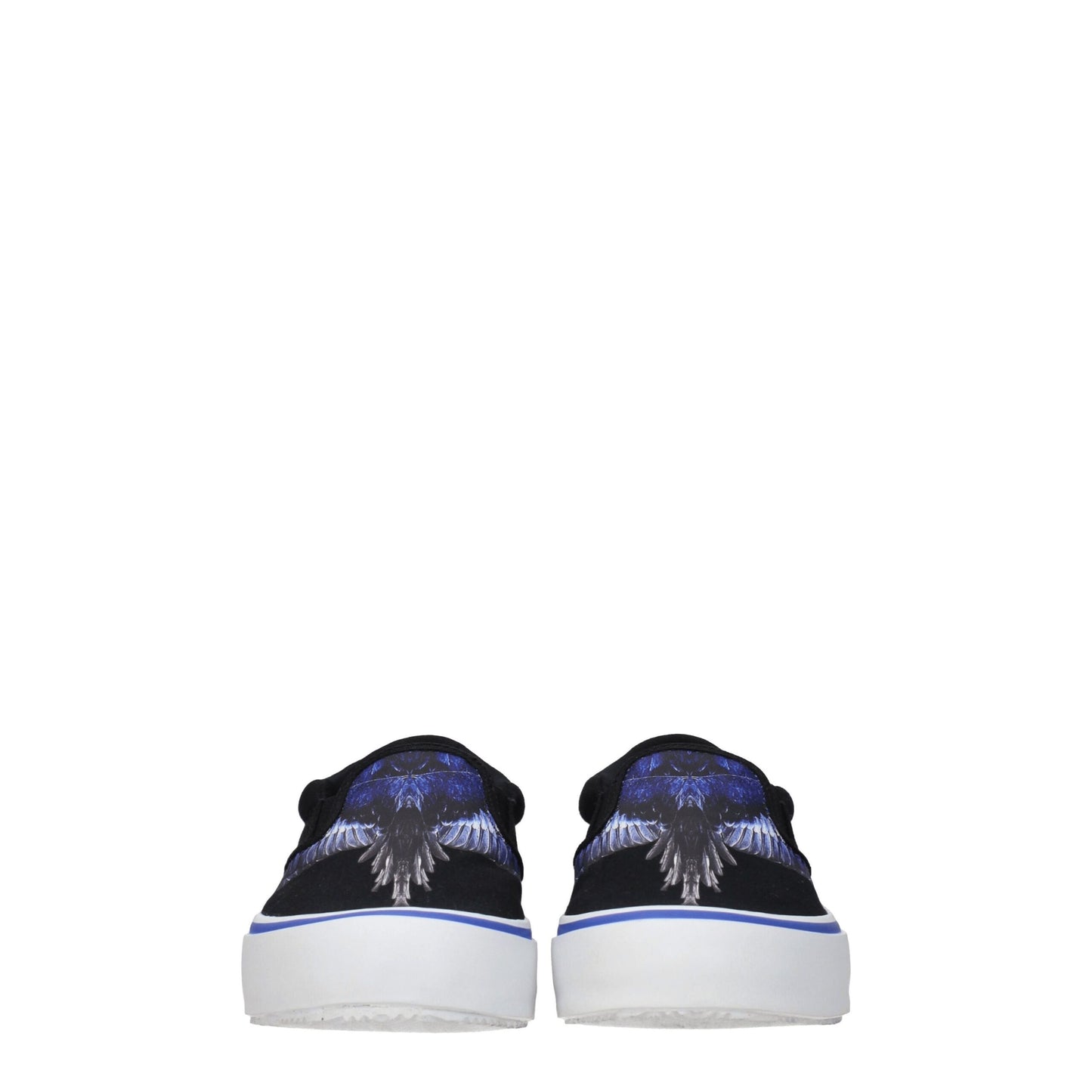 Black Fabric Slip-On Loafers
