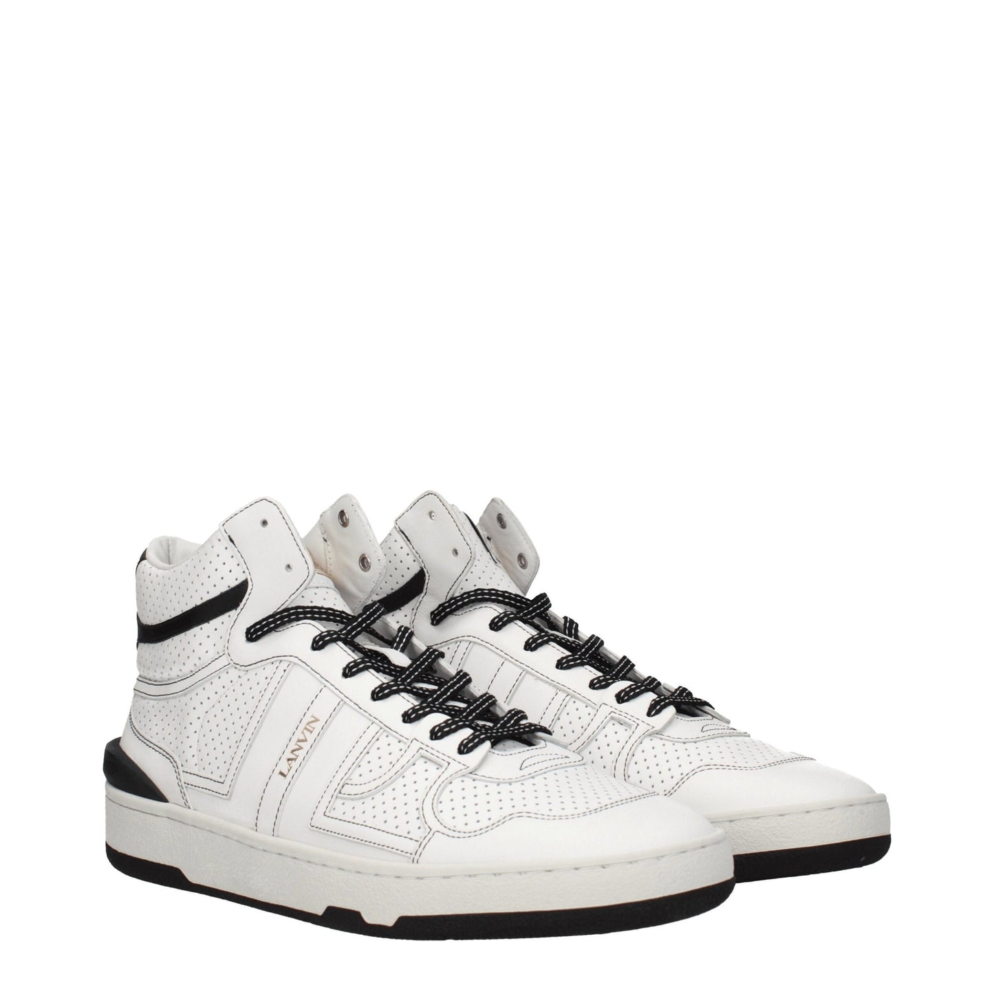 White Leather High Tops