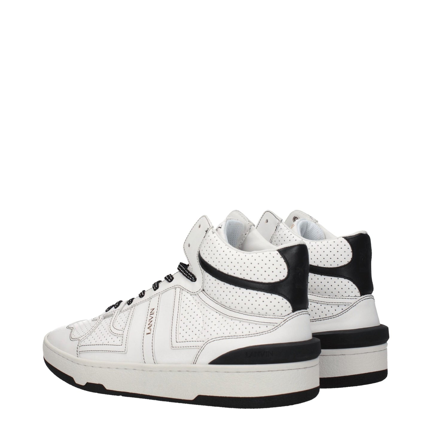 White Leather High Tops