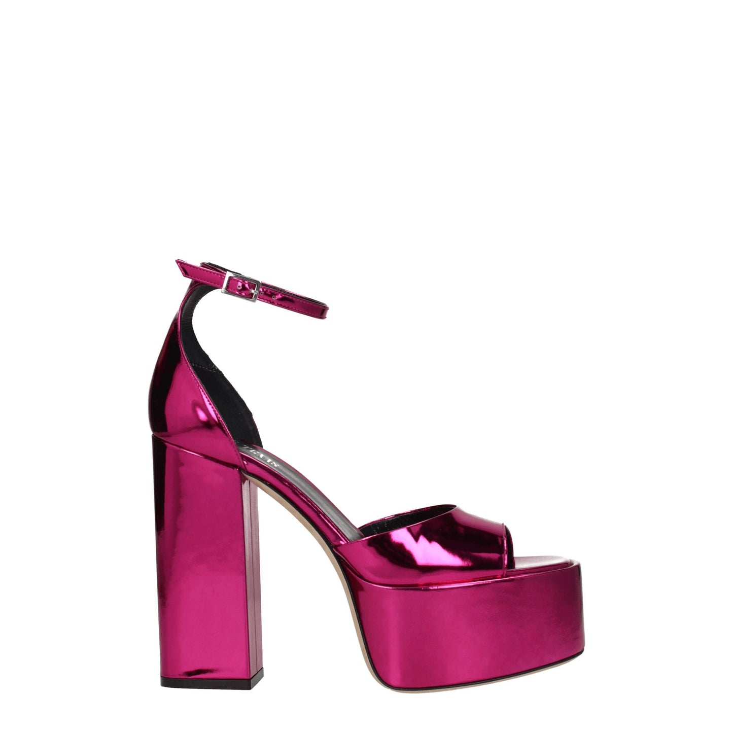 Pink Leather Platforms