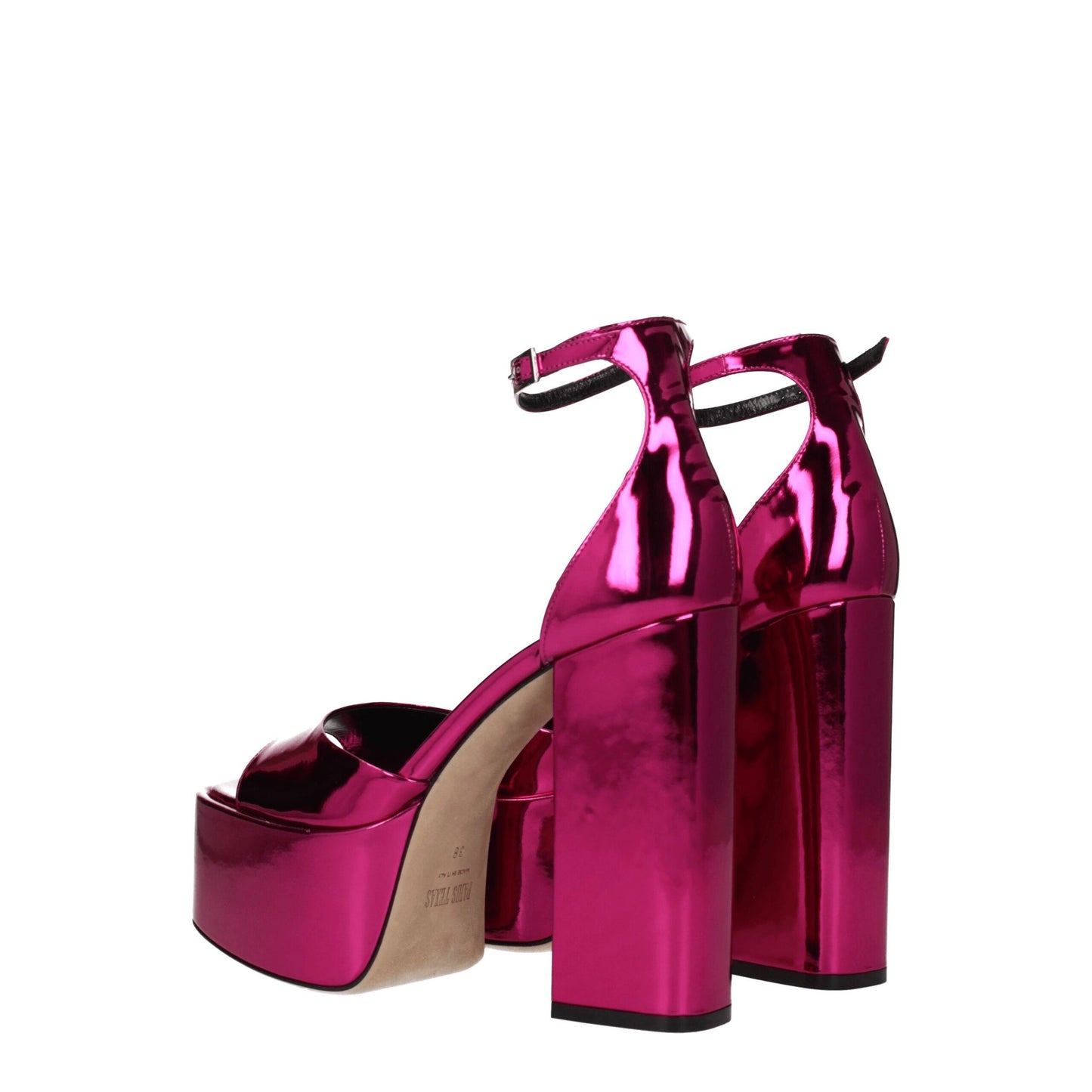 Pink Leather Platforms