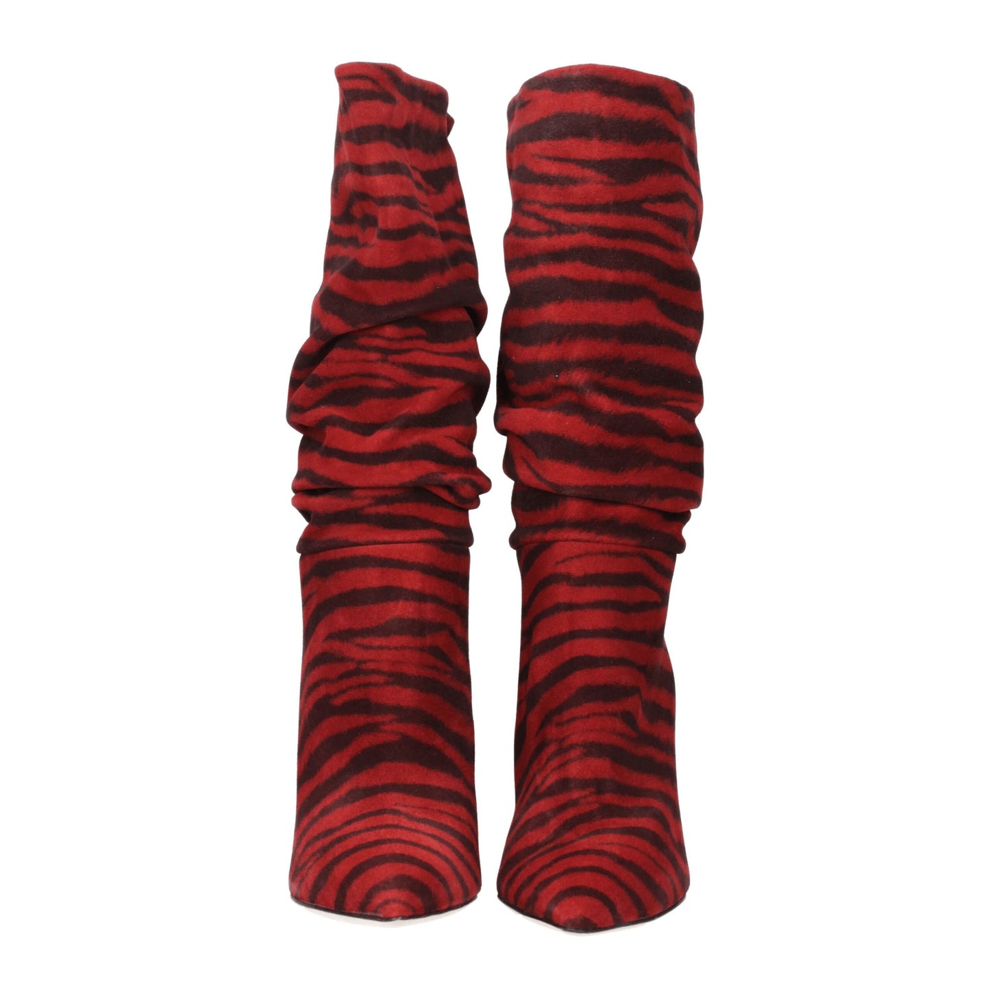 Red Leather Ankle Boots