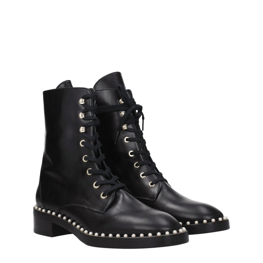 Black Leather Ankle Boots