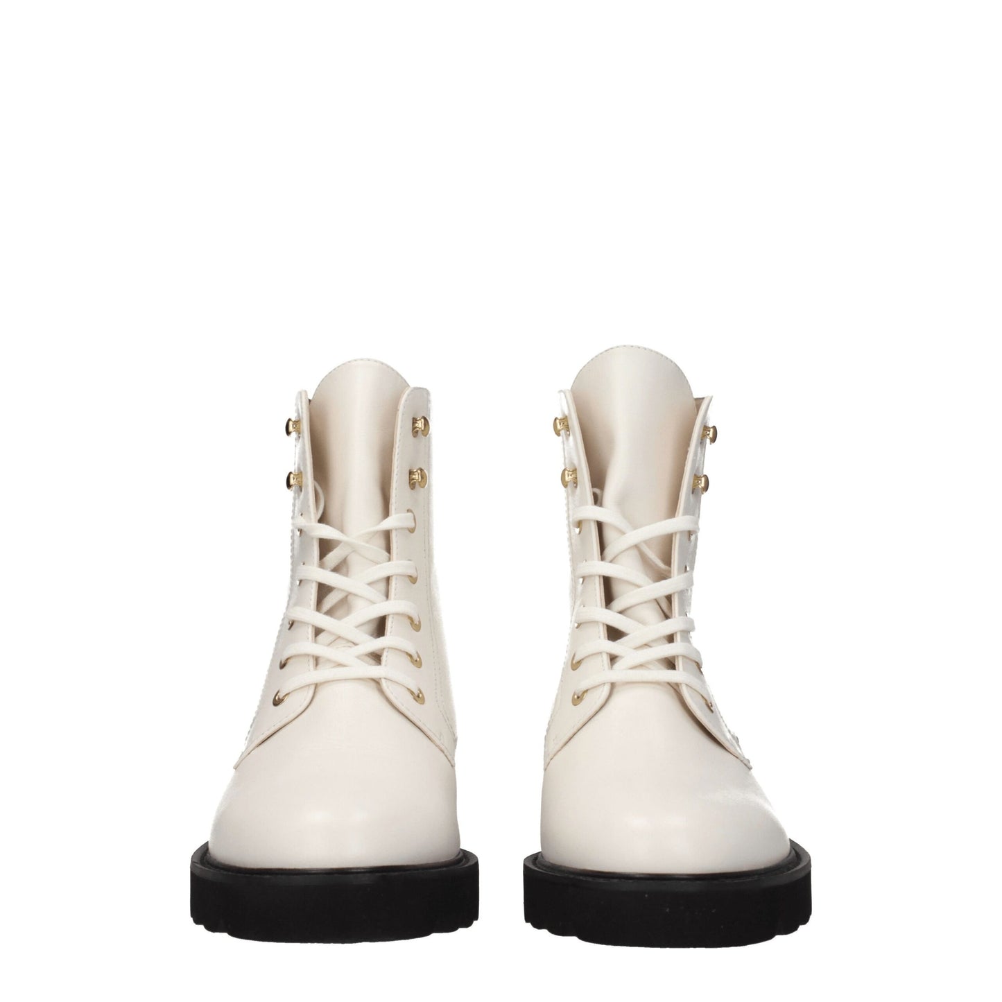 White Leather Ankle Boots