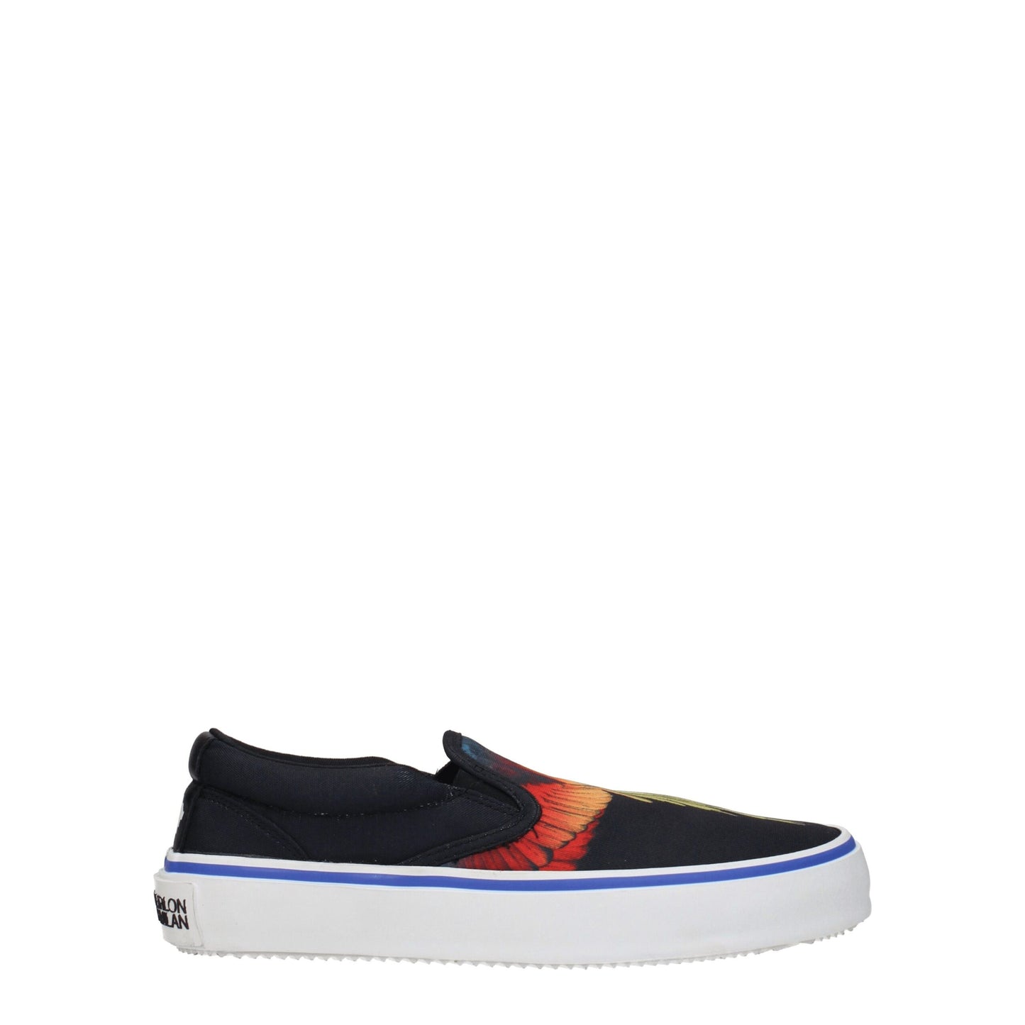Black Fabric Slip-On Loafers