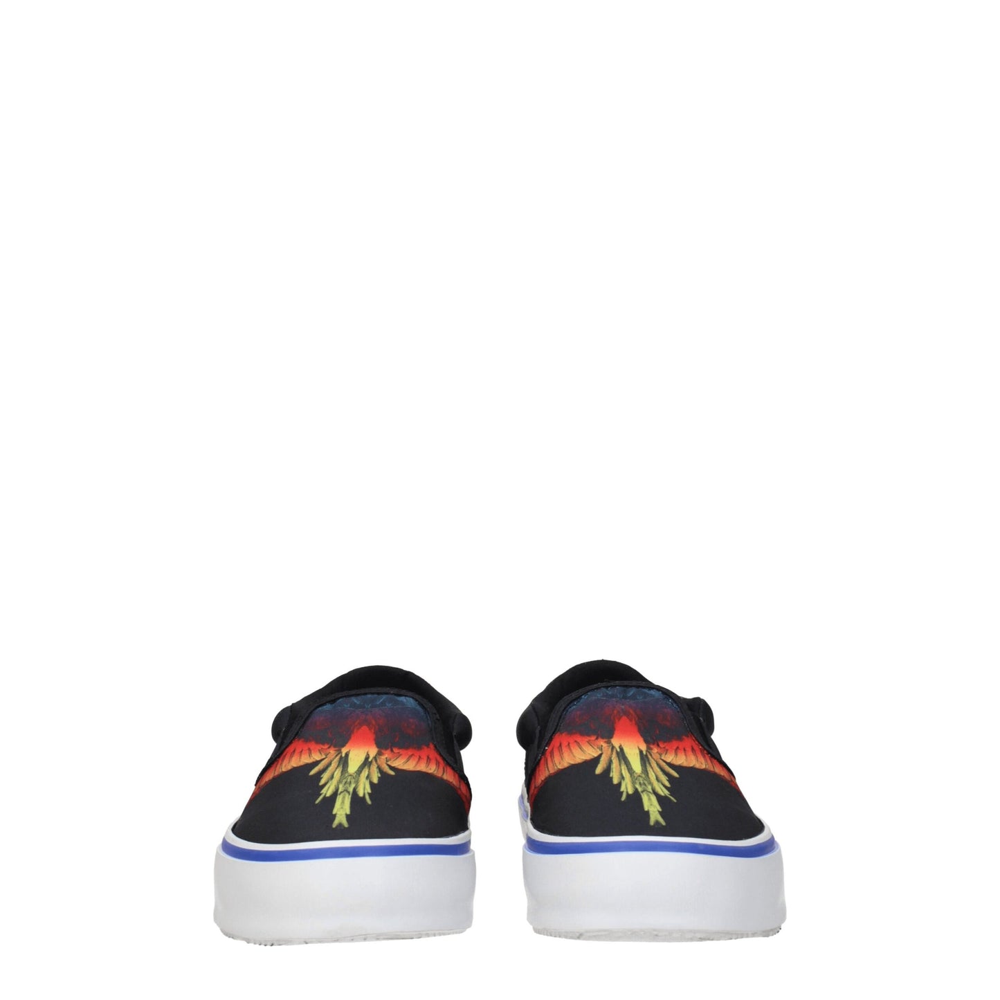 Black Fabric Slip-On Loafers