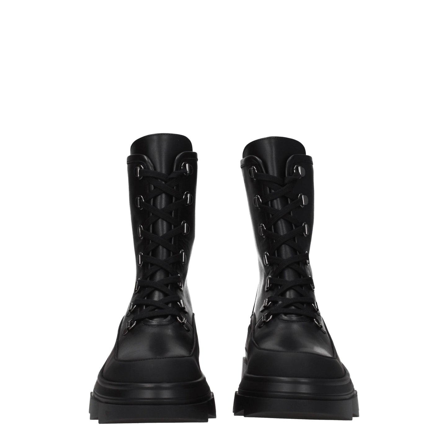 Black Leather Ankle Boots