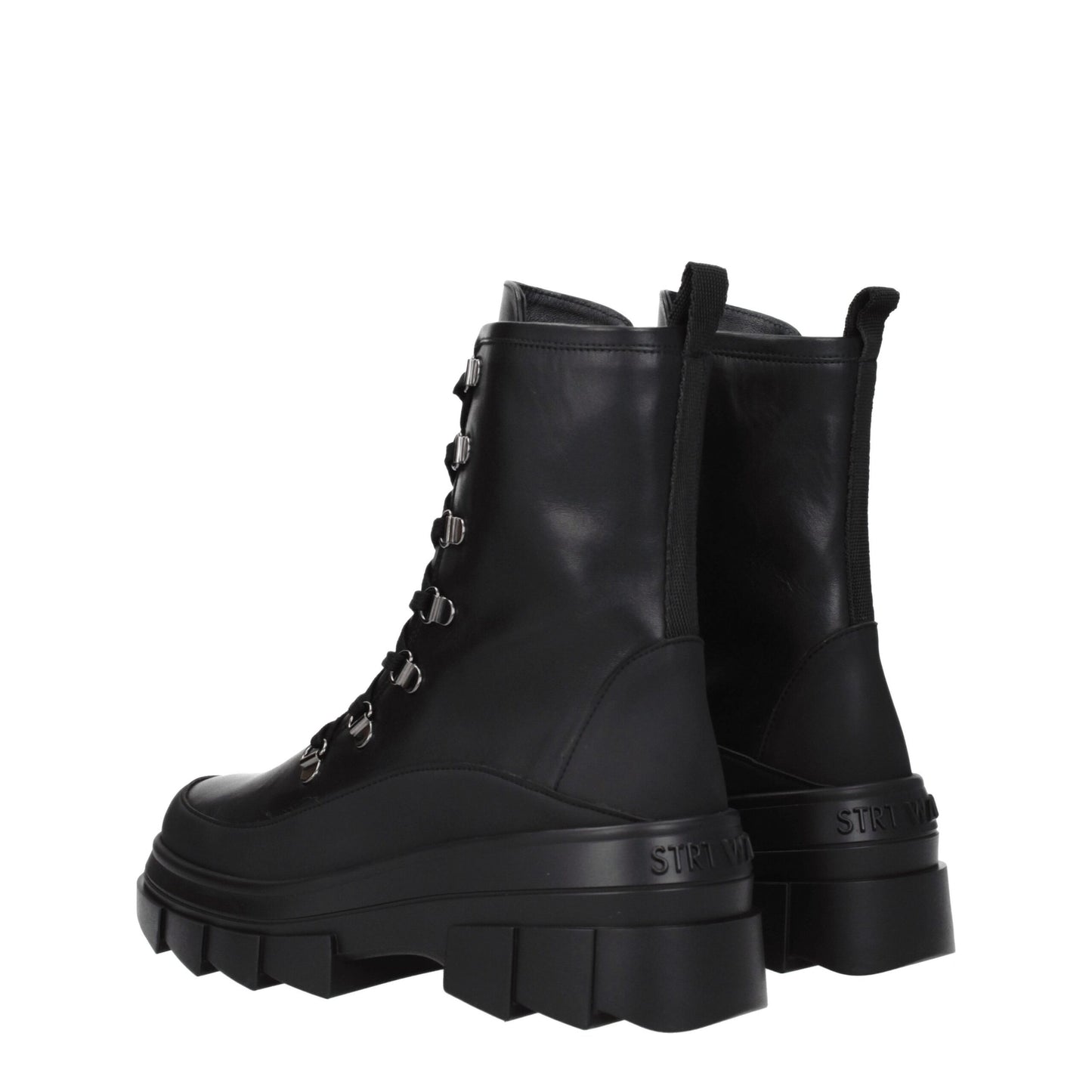 Black Leather Ankle Boots