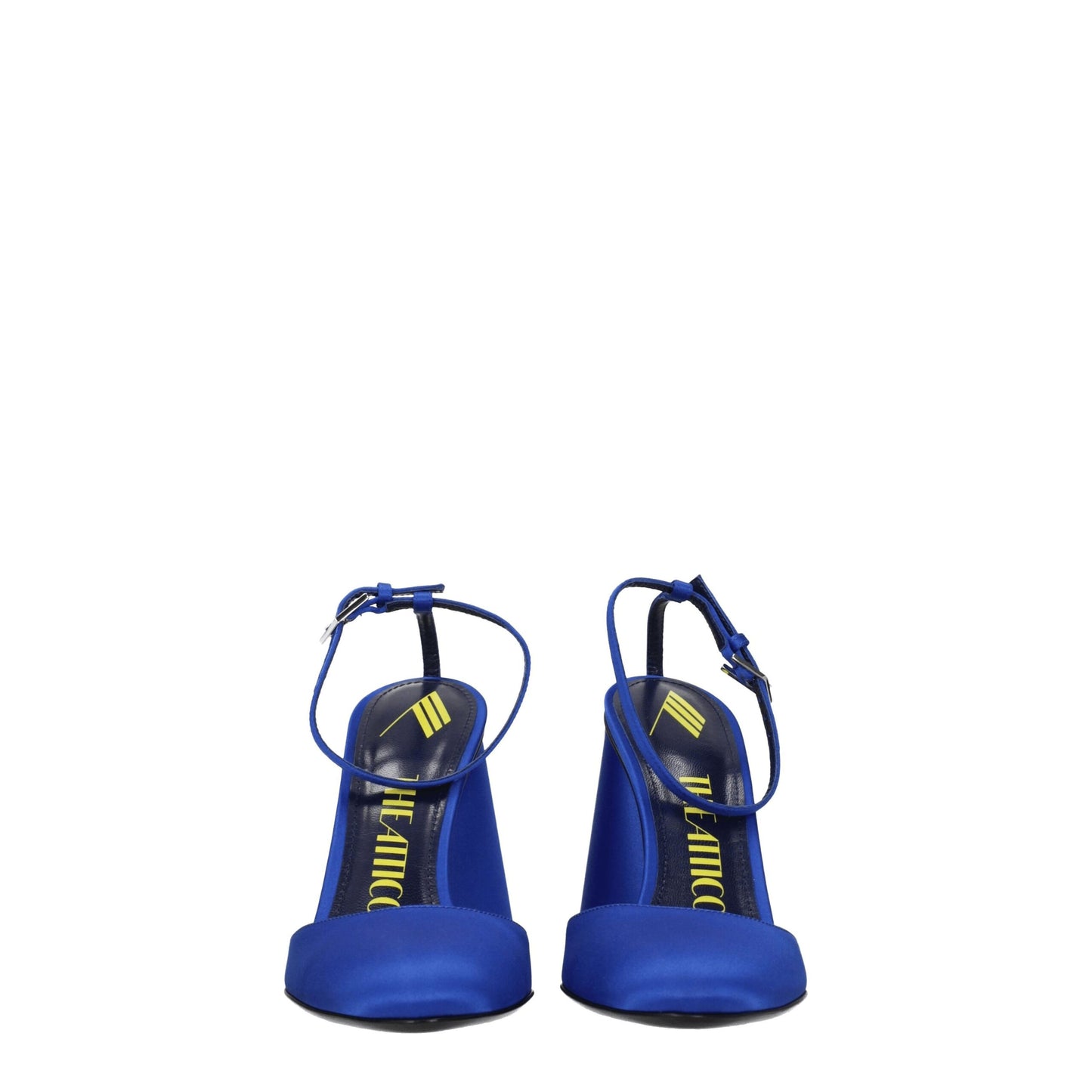 Blue Satin Platforms