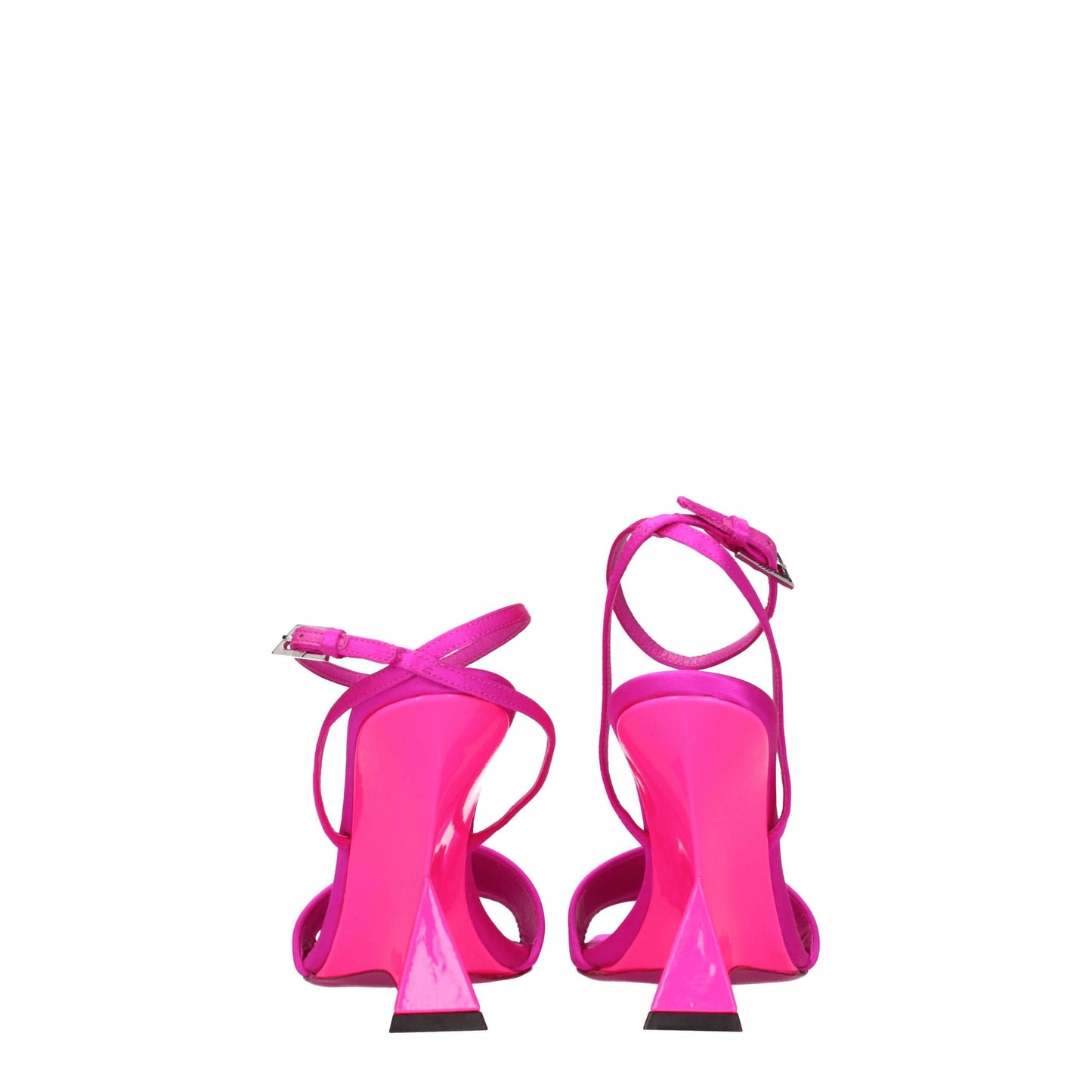 Pink Satin Platforms