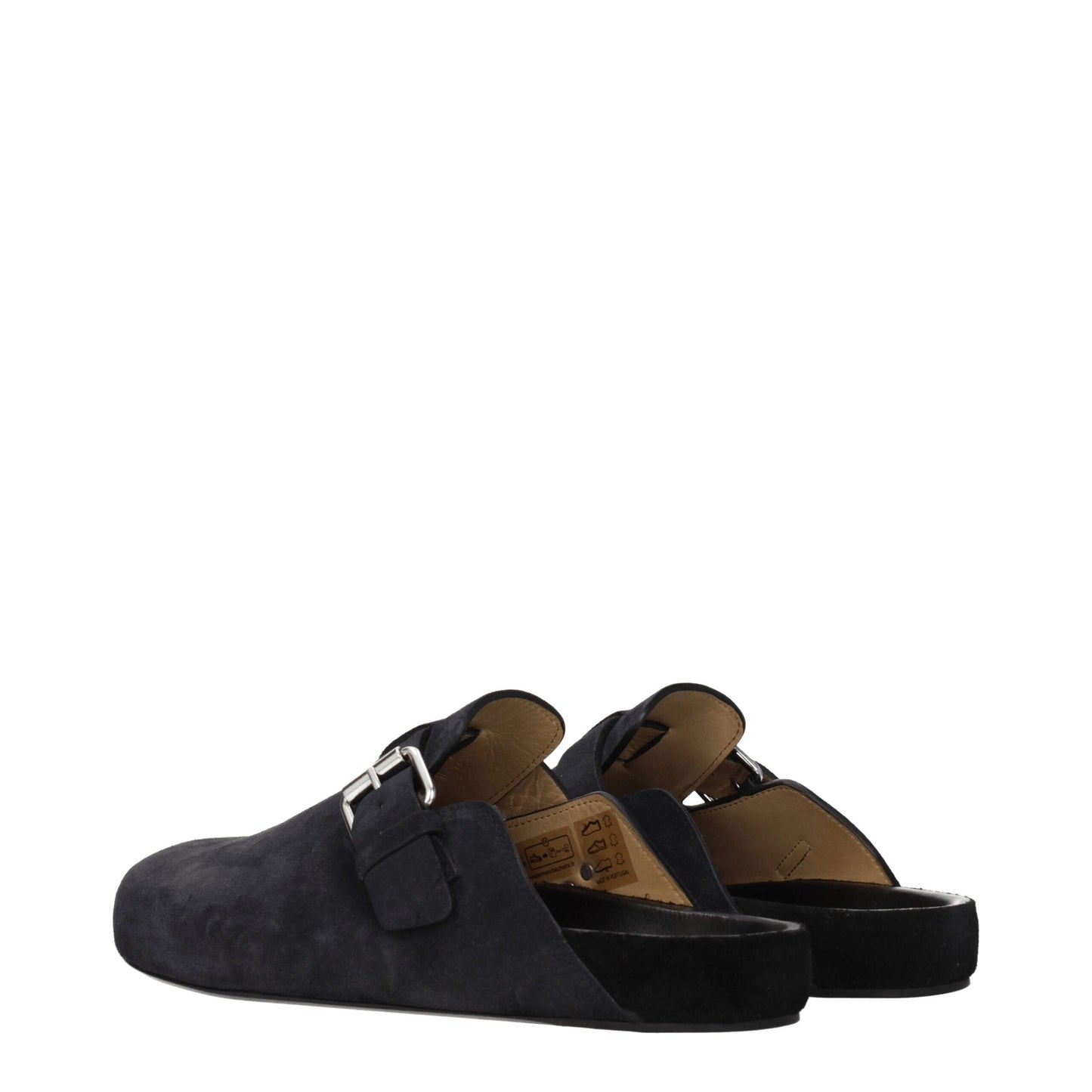 Black Leather Slippers